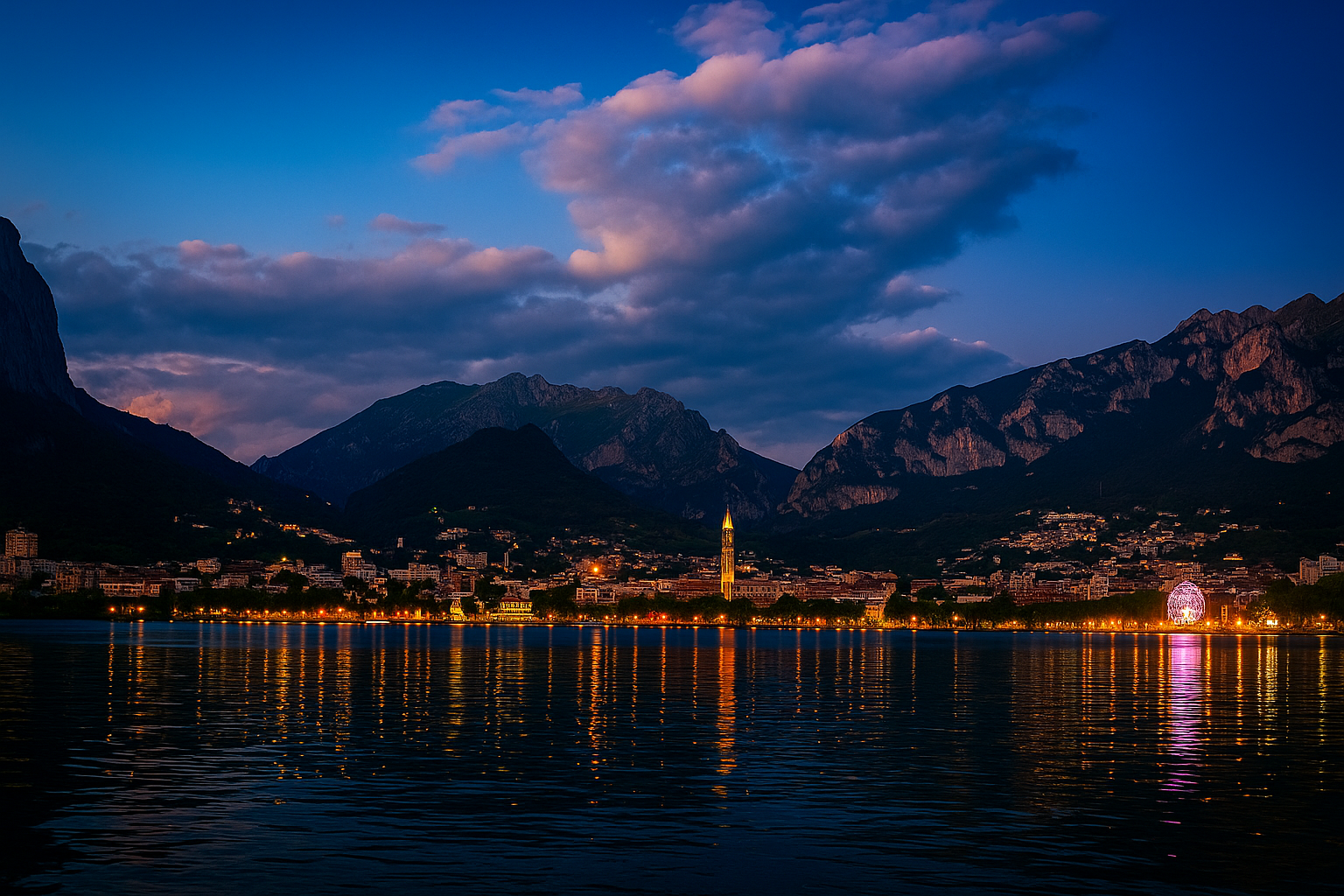 Panorama di Lecco dalle montagne